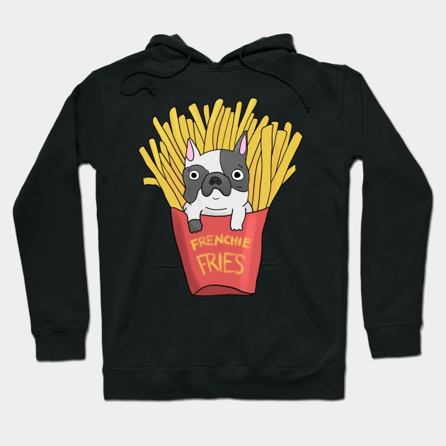 Frenchie Fries Funny French Bulldog Gift Hoodie by Mesyo